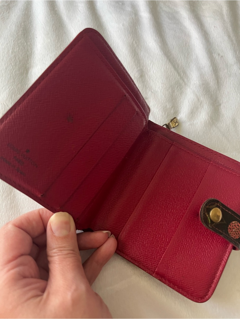 Louis Vuitton Monogram Cerises Compact Wallet - Brown/Red - Picture 5 of 7